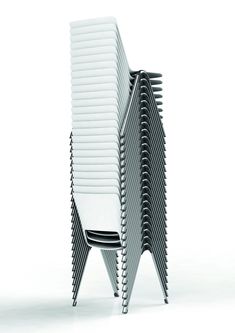 a stack of chairs sitting on top of each other