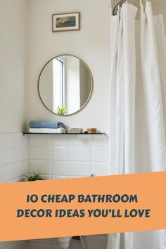 10 Cheap Bathroom Decor Ideas You’ll Love Cheap Bathroom Decor, Organic Bathroom, Home Sanctuary, Cheap Bathroom, Multipurpose Furniture