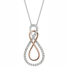 Two-Tone 14K Gold Diamond Endless Infinity Necklace Jewelry #Christmas 2016 #Jewelry #Personalized #Unique #Simple #Gifts @ Gemologica.com #Xmas #Gift guide finder ideas for #Him #Her #Kids #Jewellery #couponcode #deals #sale Stocking Stuffer #Ideas. #Presents for girlfriends, boyfriends, children, men, women from the #Gemologica Jewelry Store. #Earrings #Rings #Necklaces #Bracelets #Gold #Silver #Fashion #Style Necklace Diamond Simple, Simple Gift Ideas, Bling Purses, Diamond Necklace Simple, Diamond Drop Necklace, Simple Gift, Necklace For Girlfriend