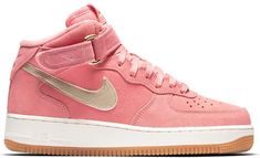 Nike Force 1 Mid Bright Melon (W) Nike Force 1, Nike Air Force 1 Mid, Air Force 1 Mid, Nike Air Force 1 07, Nike Free Shoes, Trending Sneakers, Nike Air Force 1, Stylish Sneakers, Nike Air Force Sneaker