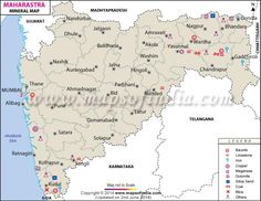 map showing the major cities and towns in india with their respective location on it's borders