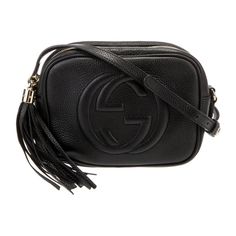 Gucci Small Soho Disco Bag Soho Disco Bag, Gucci Soho, Gucci Soho Disco, Gucci Soho Disco Crossbody, Beige Fabric, Gucci Black, Leather Tassel, Small Crossbody Bag, Gucci Bags