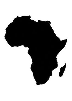 the silhouette of africa on a white background