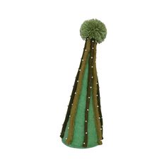 Wool Felt Tree with Applique, Beads and Pom Pom - One Amazing Find: Creative Home Market Wool Felt Christmas, Holiday Characters, Felt Tree, Seasonal Displays, Felt Christmas Tree, Creative Co Op, Green Wool, Twinkle Lights, Felt Christmas