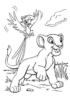 the lion and the bird coloring pages for kids with pictures to print out on them