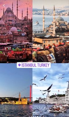 there are four different pictures that show turkey and other countries in the same photo,