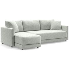 Everyone's invited to Gather. Clean-lined and current, our Gather left-arm chaise and right-arm apartment sofa strike the perfect balance between comfort and modern style. The sectional breaks new ground with thin decks that put all the focus on the boxy, extra-plush bench seats. Trim top-stitching and seamless armrests keep the look neat, not fussy.  By choosing FSC ®-certified furniture, you are supporting responsible management of the world's forests.   Gather Deep 2-Piece Chaise Apartment Bench Sectional Sofa 26 " H height 108 " W width 68 " D depth Measurements are in inches.   * FSC ®-certified engineered hardwood   * Bench seat cushions are innerspring wrapped in polyfoam with fiber encased in ticking   * Back cushions are full-blown fiber encased in ticking   * Includes 2 knife-edg Chaise Bench, Bench Seat Cushions, 2 Piece Sectional Sofa, Bench Seats, Bench Seat Cushion, Apartment Sofa, Sofa Review, Pillow Top, Bench Seat