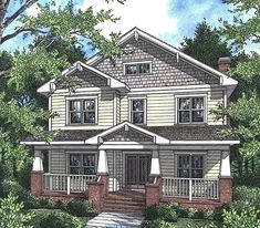 this is the front elevation of these house plans