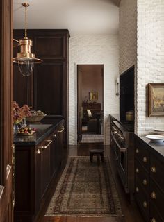 the kitchen is clean and ready to be used as a dining room or living room