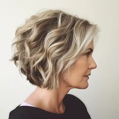 Modern Hairstyle Bob With Bangs Short Hairstyle Inspiration Thick Wavy Hair, Bob Hairstyles For Thick, Wavy Haircuts, Short Hairstyles For Thick Hair, Bob Haircuts For Women, Short Wavy