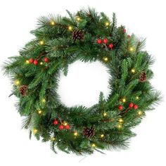 This artificial wreath is decorated with berries, pine cones, and frosted branches, blending various textures for a lush and lively look. It comes with both warm and colorful light strings that can be switched freely. With 8 lighting modes, 4 brightness levels, and a timer, this sparkling wreath will create the perfect Christmas atmosphere for your home. Color: Red. Artificial Christmas Wreaths, Colored Lights, Pine Cone Decorations, Christmas Atmosphere, Artificial Wreath, Home Color, The Perfect Christmas, Pine Cones, Perfect Christmas