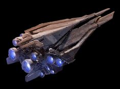 a sci - fi fighter ship is shown in this image