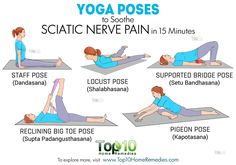 yoga poses to soothe sciatic nerve pain in 15 minutes, including stretching