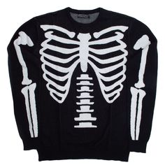 Become A Spooky Scary Skeleton In Our Ribcage Skeleton Bones Sweater Featuring A White Knit Rib Cage Design On The Front And Knit Bone Details Down The Sleeves Made Out Of 100% Cotton. Sizes Small, Medium, Large, Xl, Xxl And Xxl! These Are Super Cool For Any Goth, Punk, Or All Year Halloween Closet!! Great For Winter Cold Weather!! These Could Easily Be Unisex Sweaters. Mkwbbw 65 Ribcage Skeleton, Spooky Scary Skeleton, Scary Skeleton, Marilyn Dress, Kreepsville 666, Elvira Mistress Of The Dark, Skeleton Bones, Scary Costumes, Spooky Scary