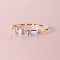 Pillar Ring, Sapphire, Diamond & Opal | Catbird Elegant Blue Opal Ring In 14k Gold, Elegant Blue Opal Birthstone Ring, Luxury Blue Moonstone Wedding Ring, Blue Multi-stone Moonstone Ring, Diamond Signet Ring, Pearl And Diamond Necklace, Ring Sapphire, Gold Medallion, Detailed Ring