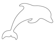 the outline of a dolphin's head is shown in black and white on a white background