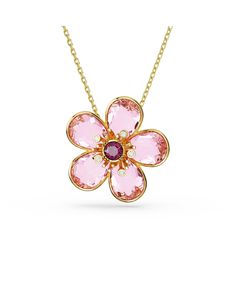 in stock Pink Necklaces, Pink Flower Necklace, Cherry Blossom Necklace, Bright Necklace, Expensive Jewelry Luxury, Collar Chain, Chain For Women, Pink Accessories, Copper Style