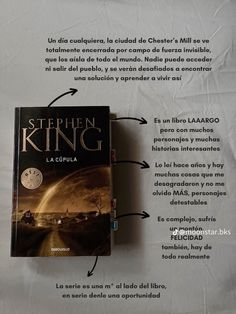 a book about stephen king is shown in spanish