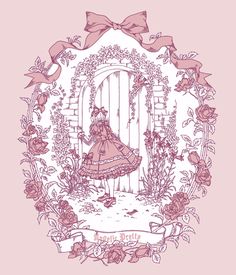 Kira Imai, Tout Rose, Bg Design, Girls Illustration, Pretty Art, 그림 그리기, Alice In Wonderland, A Girl, Art Inspo