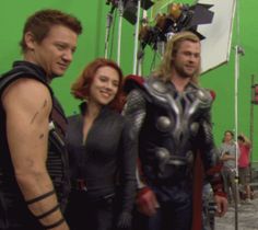 the avengers are posing for a photo together