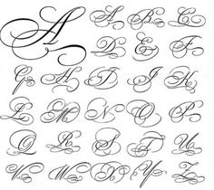 the upper and lowercase letters are handwritten in cursive writing