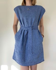 Льняное платье Big Shoulders, Navy Blue Dresses, Linen Women, Plus Size Dress, Linen Shirt, Black Blouse