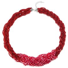 PRICES MAY VARY. Bright Red Crystal Braided Beads Chain Statement Necklace Multi-Layer Large Choker Collar 1)Sizes: Details shown on listing picture 2)Length: 50CM(19.69") 3)Total Weight: 64.2g 4)Material: Alloy; Simulated crystal 5)Package: Jewelry Box with Brand Name COOLSTEELANDBEYOND 1)Sizes: Details shown on listing picture
2)Length: 50CM(19.69")
3)Total Weight: 64.2g
4)Material: Alloy; Simulated crystal
5)Package: Jewelry Box with Brand Name COOLSTEELANDBEYOND Package Jewelry, Crystal Statement Necklace, Beads Chain, Choker Collar, Red Crystals, Beaded Chain, Bright Red, Multi Layering, Womens Jewelry Necklace