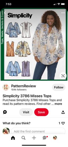 an image of a woman's blouse on the app