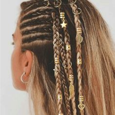 Super Cute And Stylish Ships In 5-10 Business Days Plait Hair, Carnival Conquest, Kadeřnické Trendy, Hippie Stil, Viking Hair, Hippie Hair, Estilo Hippie, Hair Accessories Clips, Braid Hair