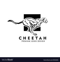 a cheetah logo design on white background