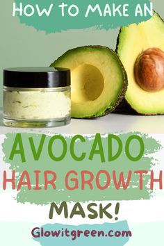 Get silky, soft hair with a nourishing avocado hair mask to help strengthen and grow your hair at Glowitgreen.com! Full of fat-soluble vitamins and rich fatty acids, Avocados are the perfect base for homemade hair masks that promote hair growth! Click for more information, get the recipe, and grow beautiful hair! Avocado Hair Mask Recipe, Hair Strengthening Mask, Avocado And Honey, Homemade Hair Masks, Hair Growth Mask, Natural Hair Recipes, Avocado Mask