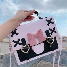 School Satchel, Kawaii Bags, Beg Tangan, Kawaii Accessories, Pretty Bags, Bear Design, Grunge Style, Cute Bags, Kawaii Fashion