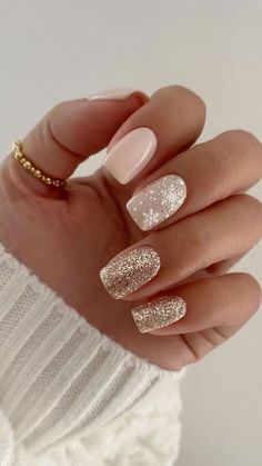 Holiday Nails Winter, Smink Inspiration, Her Nails, Winter Nail Designs, New Year's Nails, Classy Nails