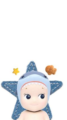 a baby doll with stars on it's head