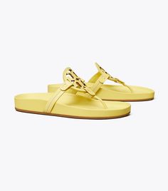 MILLER CLOUD Soft Sandals, Miller Sandal, Yellow Sandals, Green Sandals, Chic Sandals, Tory Burch Sandals, Tory Burch Miller, Tory Burch Miller Sandal, Footwear Design Women