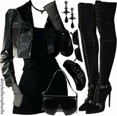 Black Outfit Ideas, Alternative Outfits, Fancy Outfits, Edgy Outfits, Stage Outfits, Lookbook Outfits, Dream Clothes