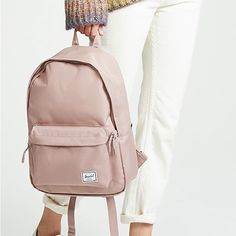 Nwt & In Original Unopened Packaging Herschel Supply Co. Classic Mid-Volume Backpack In Ash Pink Classic Beige Backpack For School, Classic Beige School Backpack, Pink Herschel Backpack, Herschel Backpack Aesthetic, Backpack Aesthetic, Backpack Ideas, Ash Pink, Herschel Backpack, Aesthetic Backpack