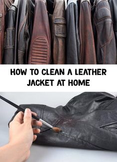 How to clean a leather jacket at home Clean Hacks, Homemade Toilet Cleaner, Clean Baking Pans, Cleaning Painted Walls, Glass Cooktop, Deep Cleaning Tips, Hard Water Stains, Toilet Cleaner, Clean Dishwasher