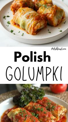 an image of polish goulawki stuffed cabbage rolls