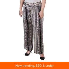 in stock Plus Size Cropped, Office Wardrobe, Plus Size Pants, Pull On Pants, Black Belt, Black Stripes, Black Denim, Plus Size Outfits, Harem Pants