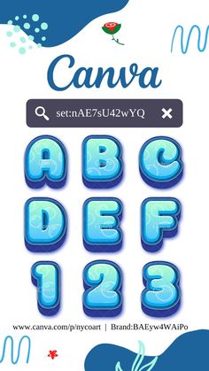 the font and numbers are made up of blue bubbles