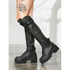 Category:Boots; Upper Materials:Faux Leather; Season:Fall,Winter; Heel Type:Platform,Block Heel; Gender:Women's; Toe Shape:Round Toe; Type:Knee High Boots; Style:Vacation,Gothic,Casual,Punk; Outsole Materials:Rubber; Occasion:Daily; Closure Type:Lace-up,Zipper; Listing Date:09/12/2024; Production mode:Self-produce; 2024 Trends:Biker boots Womens Black Combat Boots, High Combat Boots, Gothic Casual, Knee High Combat Boots, Casual Punk, Platform Combat Boots, Black Combat Boots, Platform Block Heels, 2024 Trends