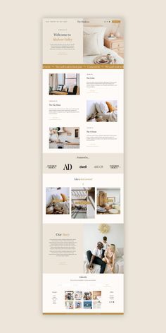 an image of a website design for furniture and interior decorating company, with the wordpress