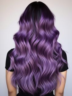 Blue Highlights for a Glamorous Look Brown Chunky Highlights, Hairstyles Women Drawing, Vibrant Purple Hair, Purple Hair Color Ombre, Dark Purple Hair Color, Purple Hair Color Ideas, Purple Ideas, Purple Hair Color, Light Purple Hair