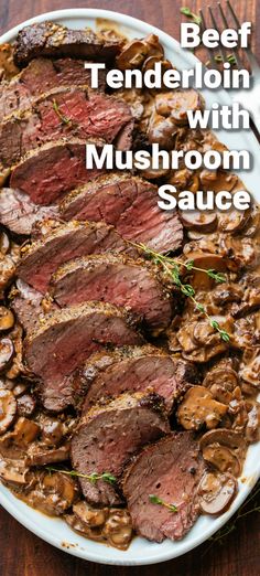 Beef Tenderloin with Mushroom Sauce. This is a tutorial for how to make the perfect roast for your next special occasion. Sous Vide Beef Roast, Sides For Roast Beef, Tenderloin With Mushroom Sauce, Sous Vide Roast, Sous Vide Roast Beef, Beef Tenderloin Recipes, Beef Tenderloin Roast, Tenderloin Roast, Weeknight Recipes