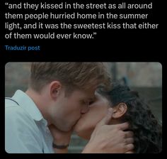 a man and woman kissing each other in front of a quote from the movie twilight