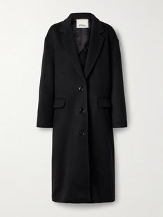 Isabel Marant's 'Efezia' coat is made from a cozy wool-blend that's brushed to create its incredibly soft, fuzzy texture. It has a relaxed, unstructured design with sharp notched lapels and dropped shoulder seams. The lining gives it a bit more weight and ensures easy layering. Winter Work Wear, Dress Flats, Flat Dress Shoes, Floral Dresses Short, Sports Suit, Wool Blend Coat, Swimsuit Dress, Outerwear Coats, Dress And Heels