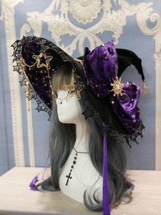 This price is for a hat only. halloween witches hats with veil black wide brim witchy hat for sale Cosplay Hair, Witch Outfit, Witch Costume, Fashion Design Drawings, Fantasy Dress, Really Cute Outfits, Fantasy Clothing, Fantasy Fashion, Rave Outfits