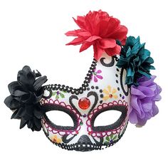 Look After Me:Washable; Gender:Women's,Men's; What's in the box:Mask; Types:Sugar Skull,Mask; Style:Viva Mexico,Cosplay; Occasion:Day of the Dead,Mexico Independence Day; Age Group:Adults'; Characters:Mexican; Pattern:Flower / Floral; Listing Date:08/11/2022; Production mode:External procurement; products source:buyer Day Of The Dead Mask, Den Mrtvých, Masquerade Halloween, Mascaras Halloween, Ball Mask, Halloween Flowers, Mask Masquerade, Halloween Masquerade, Half Face Mask