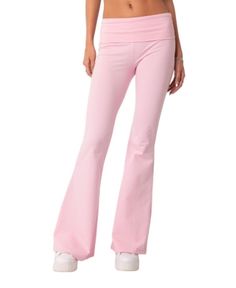 Edikted Naomi Flared Leggings Pink Flared Pants, Bell Bottom Leggings, Feminine Clothes, Flared Leggings, Flared Pants, Feminine Outfit, Bell Bottom, Flare Pants, Bell Bottoms